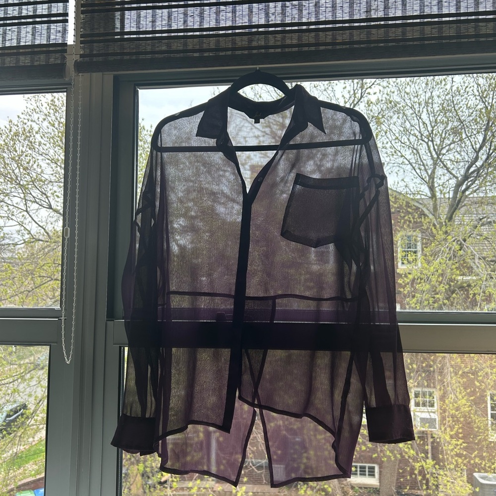 Sheer Button-Up Top